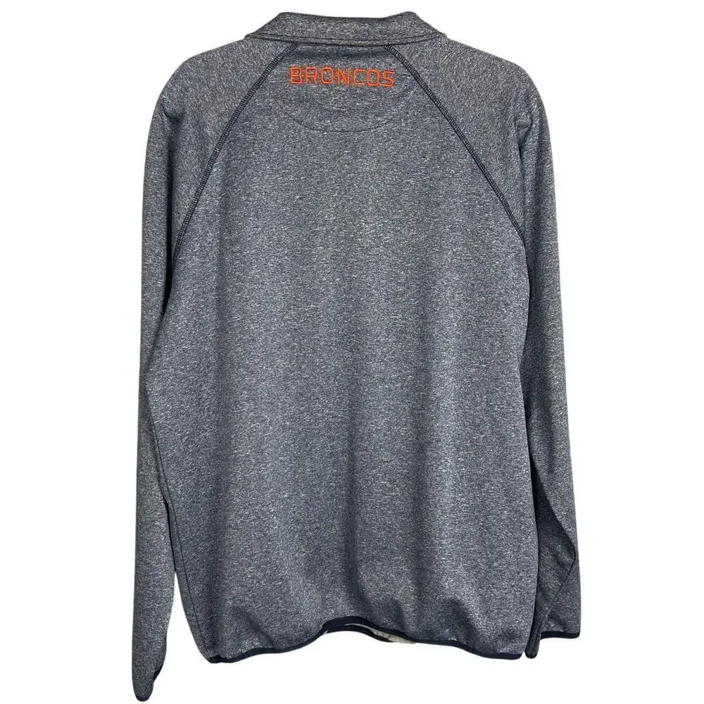 NFL Men's Denver Broncos Quarter-Zip Pullover Size L